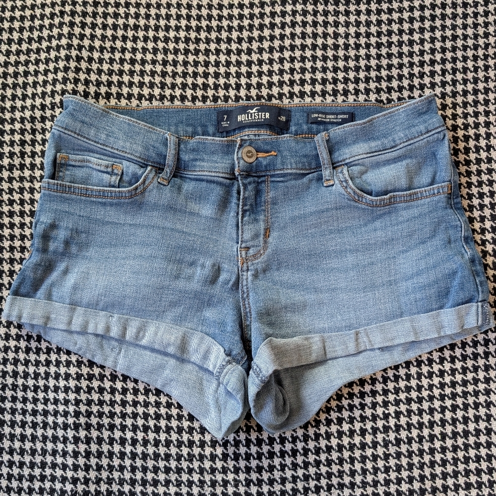 Hollister y2k blue denim jean shorts